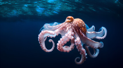 beauty octopus in the sea