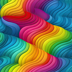 Obraz premium Seamless Pattern of colorful rainbow