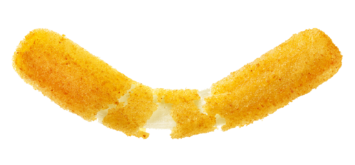 Cheese stick, isolated on white background, full depth of field