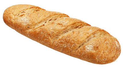 Bread isolated on white background, full depth of field