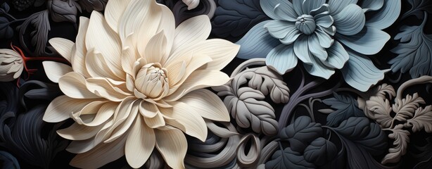 Artistic Paper Craft Flowers in Elegant Botanical Arrangement