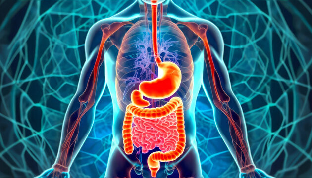 3D Visualization Illustration of Man's Pancreas Anatomy, 3D Exploration of the Pancreatic Anatomy in Man's Digestive System, Generative AI