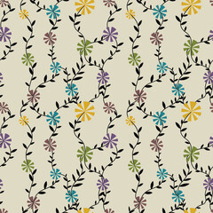 vector illustration of beautiful floral seamless pattern