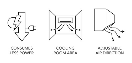 Cooling area, Adjustable direction, less power