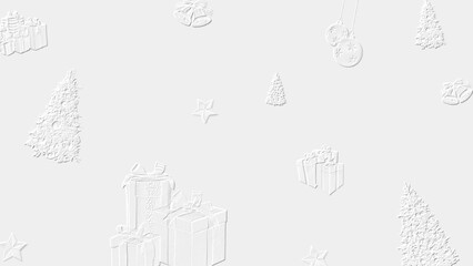 Beautiful embossed surface on a white paper.