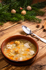 Traditional Christmas food in Czech Republic - fish soup