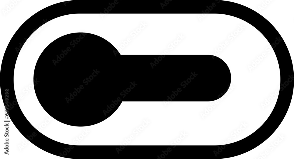 Aufkleber black off toggle switch button icon. switch toggle button off element. close and inactive vector ico