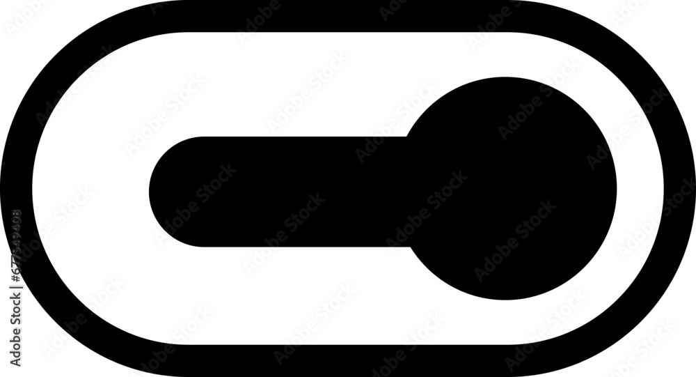 Poster black on toggle switch button icon. switch toggle button on element. open and active vector icon. ma