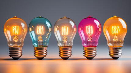 light bulb on black background HD 8K wallpaper Stock Photographic Image