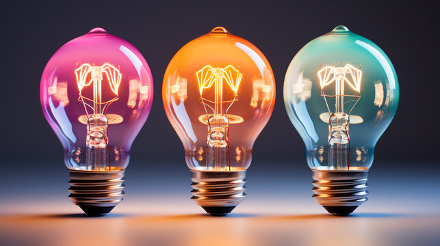 light bulb idea concept HD 8K wallpaper Stock Photographic Image