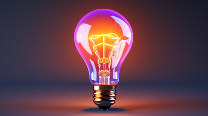 light bulb on black background HD 8K wallpaper Stock Photographic Image