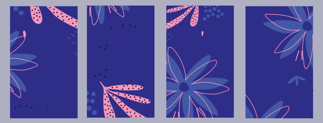 Abstract creative universal artistic templates. Suitable for poster, business card, invitation, flyer, banner, brochure, email header, post in social networks, advertising, events and page cover.