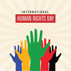 Fototapeta premium International Human Rights Day Social Media Banner Design Vector