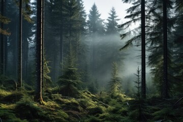 Misty Fir Forest