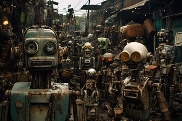 Fototapeta premium Robot Junkyard