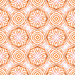 Mosaic seamless pattern. Orange sightly boho chic