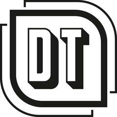 DT Letter Monogram Logo Design