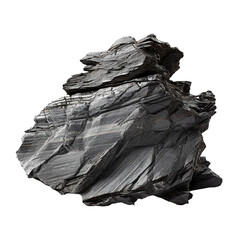 a solitary oil shale, transparent background, isolated image, generative AI