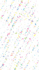 Falling letters of English language. Colorful