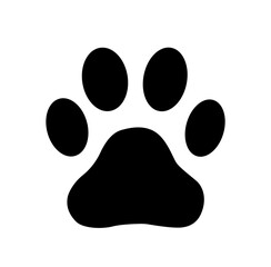 Dog paw print . Paw icon. Pet footprint sign. Vector illustration.