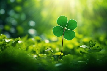 St. Patrick's day background with clover leaves