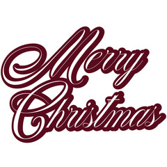 Merry christmas word art