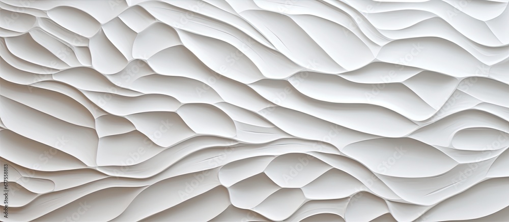 Poster the abstract pattern on the white wallpaper resembling the texture of natural stone creates a captiv