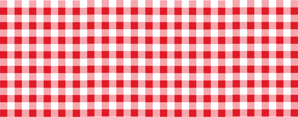 red and white checkered pattern tablecloth background texture - obrazy, fototapety, plakaty