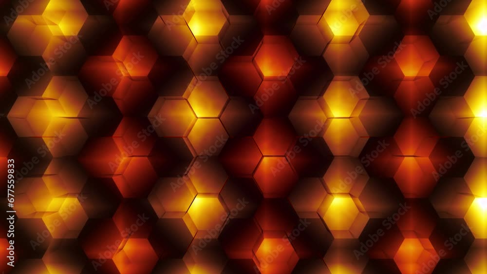 Poster futuristic animated hexagonal background. abstract technology background. technology concept. big da