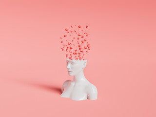 Bust with Hearts Overflowing