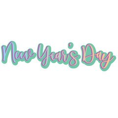 New year's day word art