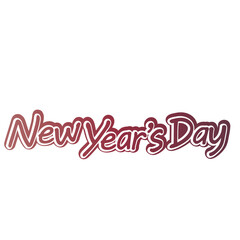 New year's day word art