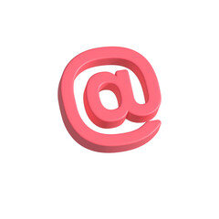 Email icon sign 3D symbol font