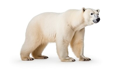 Polar bear isolate on white background