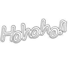 Hohoho word art outline