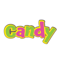 candy word art
