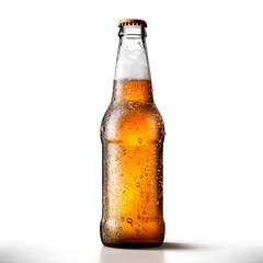 Beer bottle isolated on white background