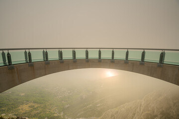 Obraz na płótnie Canvas Skywalk Biokovo - glass viewing terrace over the Makarska Riviera