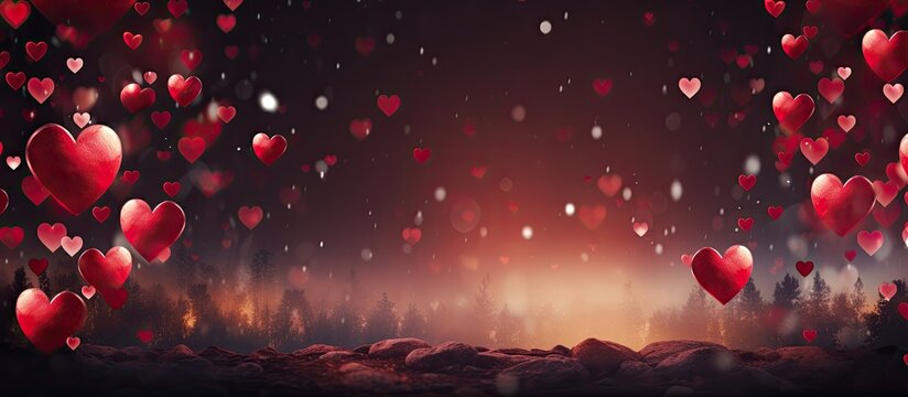 On Valentine s Day the heart background adorned with beautiful hearts creates a lovely and enchanting love background