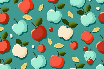 Simple pattern of apples illustration