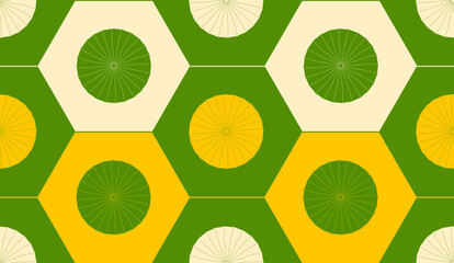 seamless pattern japanese style with hexagons - 677566298