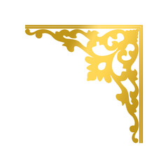 Gold corner decorative