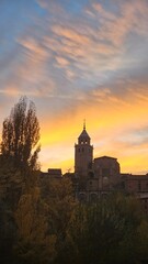 Fototapeta premium Beautiful sunset in the town of Albarracin
