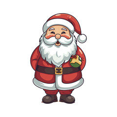 Cartoon cute santa claus vector cartoon illustration vector