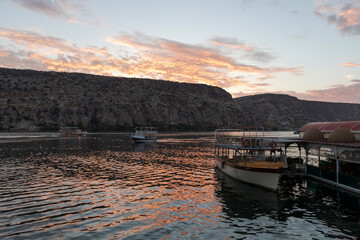 Gaziantep Halfeti view. They are boats and look great at sunset.