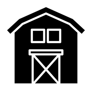 Stable, outbuilding, granary, shed, storage structure icon and easy to edit.