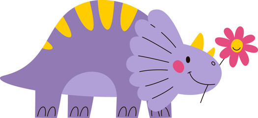 Dinosaur With Flower