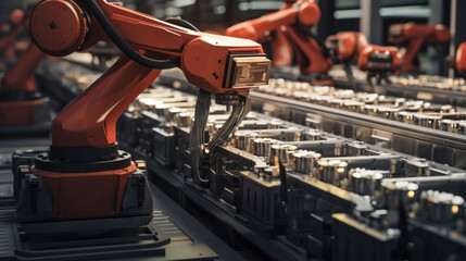 Fototapeta premium Automobile assembly line production