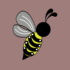 Bee cartoon illustration