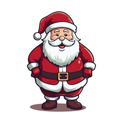 Cartoon cute santa claus character vector illustration